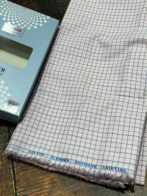 Raymond Polycotton Checkered Shirt Fabric