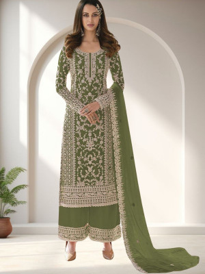 Dealbazaars Corporation Net/Lace Dyed, Embroidered, Embellished, Self Design Salwar Suit Material
