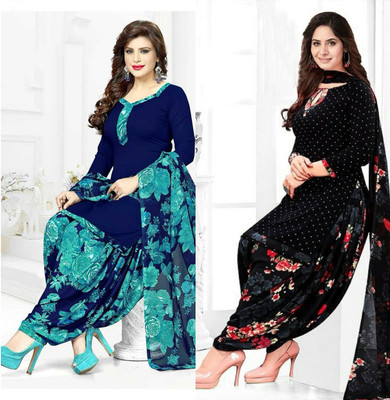 laxmi creation Crepe Printed Salwar Suit Material