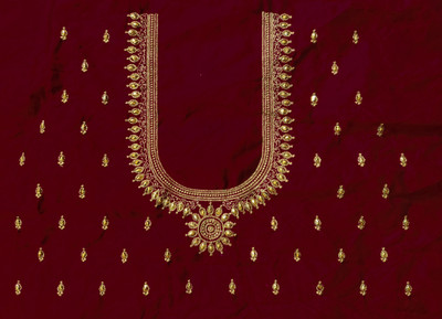 vishwambhari enterprise Art Silk Embroidered Blouse Material