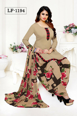 Alveera Art Crepe Solid, Floral Print, Printed, Geometric Print Salwar Suit Material