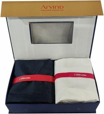 Arvind Cotton Blend Solid Shirt & Trouser Fabric