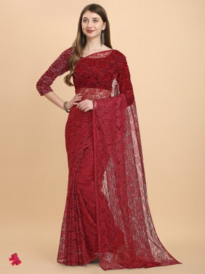 Vragi Net/Lace Embellished Blouse Material