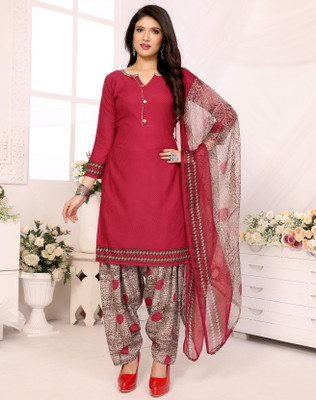 HLSILK Crepe Solid Salwar Suit Material