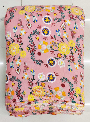 HIGHLANDING Crepe Floral Print Kurta Fabric