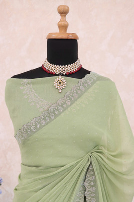 MIYANI FAB Organza Floral Print Blouse Material