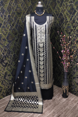 SAUMYA CREATIONS Art Silk Self Design Kurta & Palazzo Material