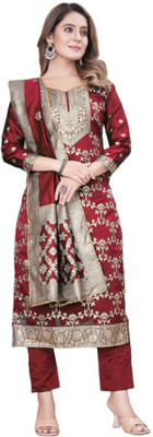 ARISHTA Art Silk Self Design Kurta & Churidar Material