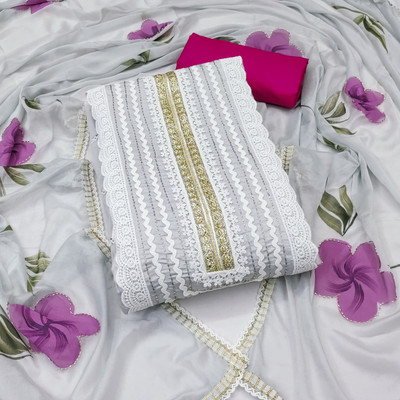 manvaa Cotton Blend Printed Salwar Suit Material