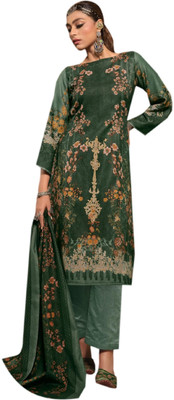 Rosniya Wool Printed Kurta & Churidar Material