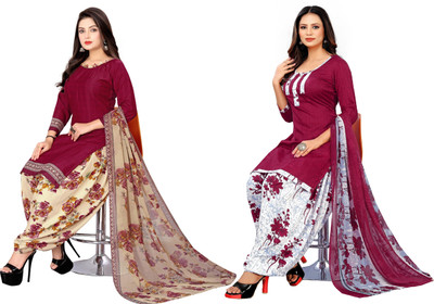 KISSAH Crepe Printed Salwar Suit Material