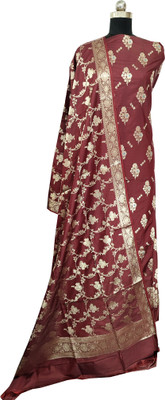 Naveera Pure Silk Self Design Salwar Suit Material