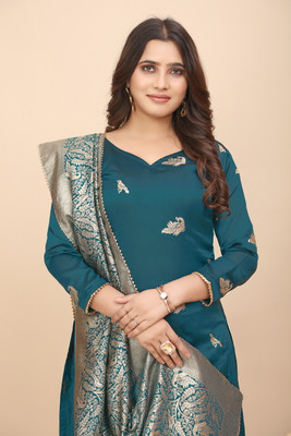 SHREE HARI FAB Art Silk Printed Kurta & Palazzo Material