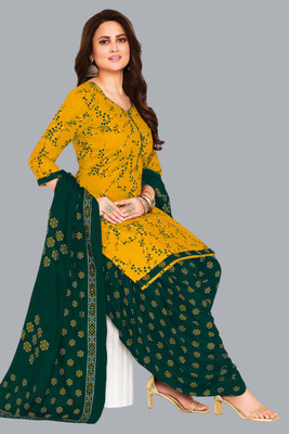SHREE JEENMATA COLLECTION Pure Cotton Printed Salwar Suit Material