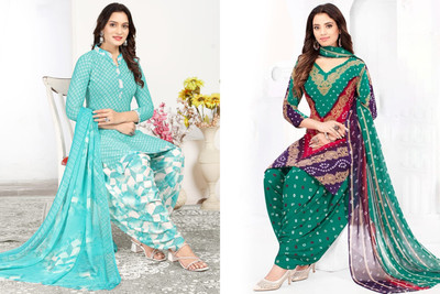 laxmi creation Crepe Printed, Striped Salwar Suit Material