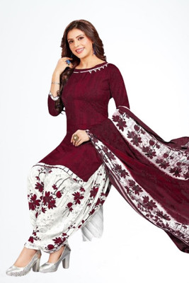 HLSILK Crepe Printed Salwar Suit Material