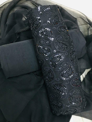 Zeus store Georgette Embroidered Salwar Suit Material