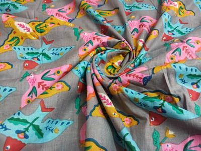 FABRIKANHA Pure Cotton Printed Multi-purpose Fabric