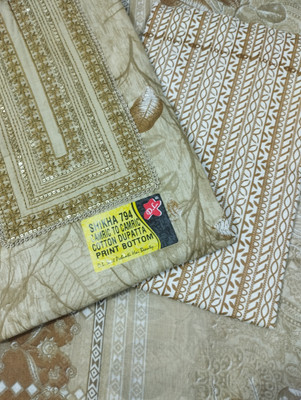 Alok sut Pure Cotton Printed, Self Design Kurta & Patiyala Material