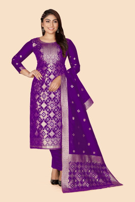 SHREE HARI FAB Art Silk Printed Kurta & Palazzo Material