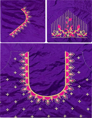 Blouseji Cotton Silk Embroidered Blouse Material