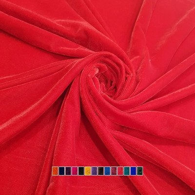 ALINA MODA Velvet Solid Multipurpose Running Fabric