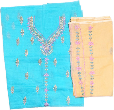 Needle & Ballet Pure Cotton Embroidered Chudidar Fabric