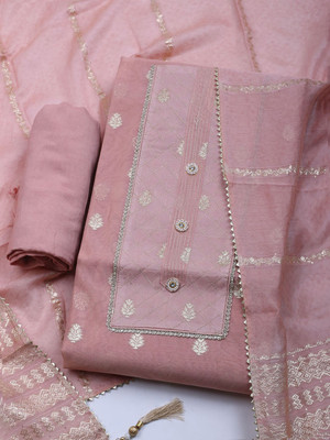 Meena Bazaar Chanderi Self Design Salwar Suit Material