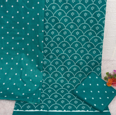 WINSSUTRA Cotton Blend Printed Kurta & Patiyala Material