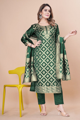 ARISHTA Art Silk Self Design Kurta & Churidar Material