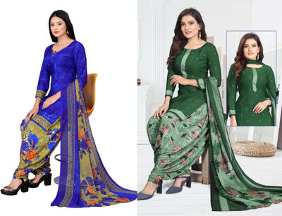 KISSAH Crepe Printed Salwar Suit Material