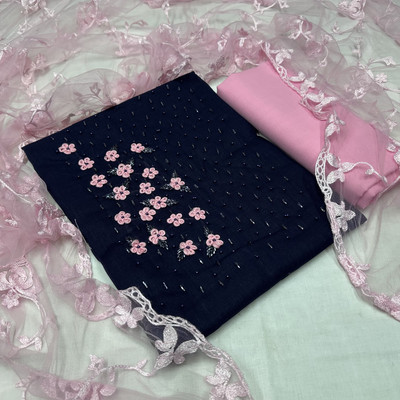 krishna boutique Pure Cotton Self Design Salwar Suit Material