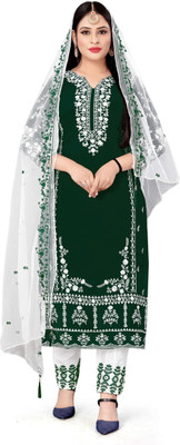 ZONFAB Georgette Embroidered Salwar Suit Material