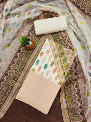manvaa Cotton Blend Printed Salwar Suit Material
