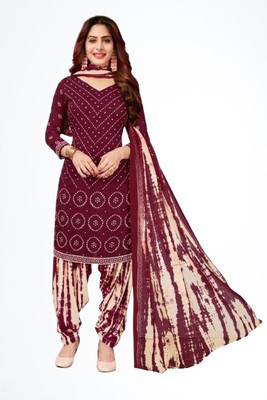 Krishani Creation Crepe Floral Print Salwar Suit Material