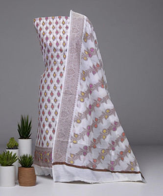 pahnawa handloom Cotton Silk Self Design Salwar Suit Material