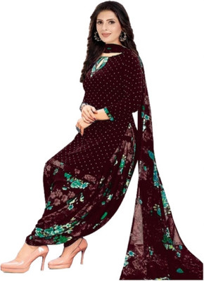 Indrani Crepe Printed Kurta & Patiyala Material