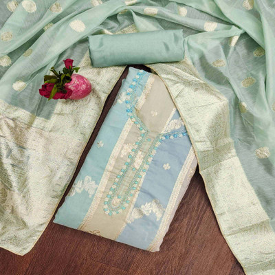 Peachmode Jacquard Self Design Salwar Suit Material