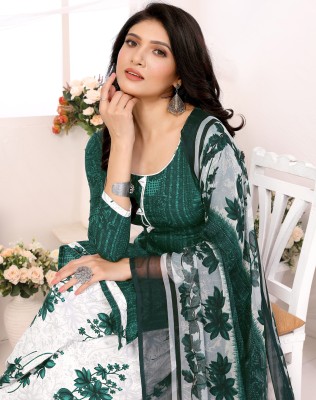 VihaanExim Crepe Printed Salwar Suit Material