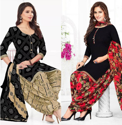 SEWDHAGA Crepe Printed Salwar Suit Material