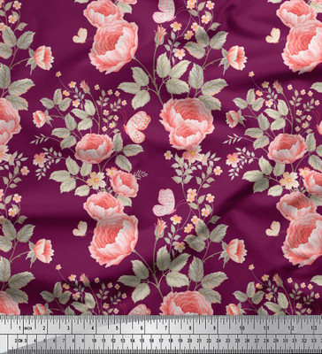 Soimoi Pure Cotton Floral Print Multi-purpose Fabric