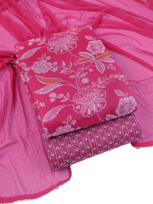 Sun Fashion And Lifestyle Cotton Blend Floral Print Salwar Suit Material