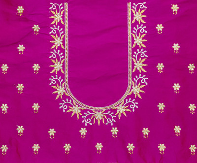 Spensen Enterprise Art Silk Embroidered Blouse Material
