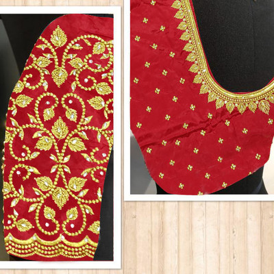 SRIBALAJIESTORE Art Silk Self Design Blouse Material