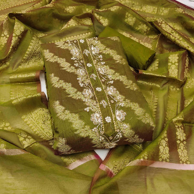Jaipur Kurti Silk Blend Floral Print Salwar Suit Material