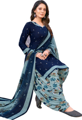 VERCO Crepe Printed Kurta & Patiyala Material