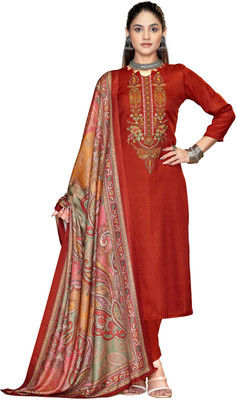 ShEmpire Wool Printed Salwar Suit Material