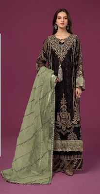 AVITAATEX Georgette Embroidered Salwar Suit Material