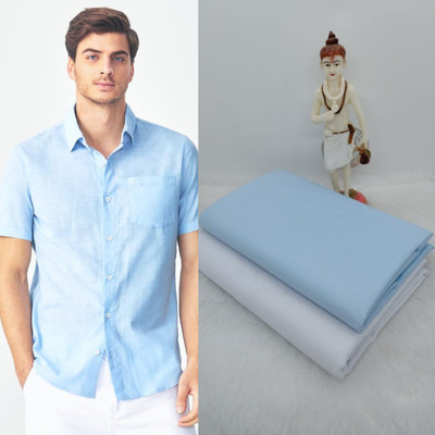 Albira Creation Cotton Blend Solid Shirt & Trouser Fabric