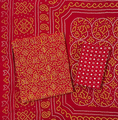 EJS Viscose Rayon Geometric Print Salwar Suit Material
